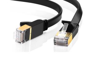 Quality RJ45 Shielded Cat 7 Network Cable , Black Color Cat 7 Ethernet Cable wholesale