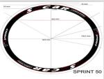 Anti Scratch Bicycle Wheel Decals With Excellent Ink Performance