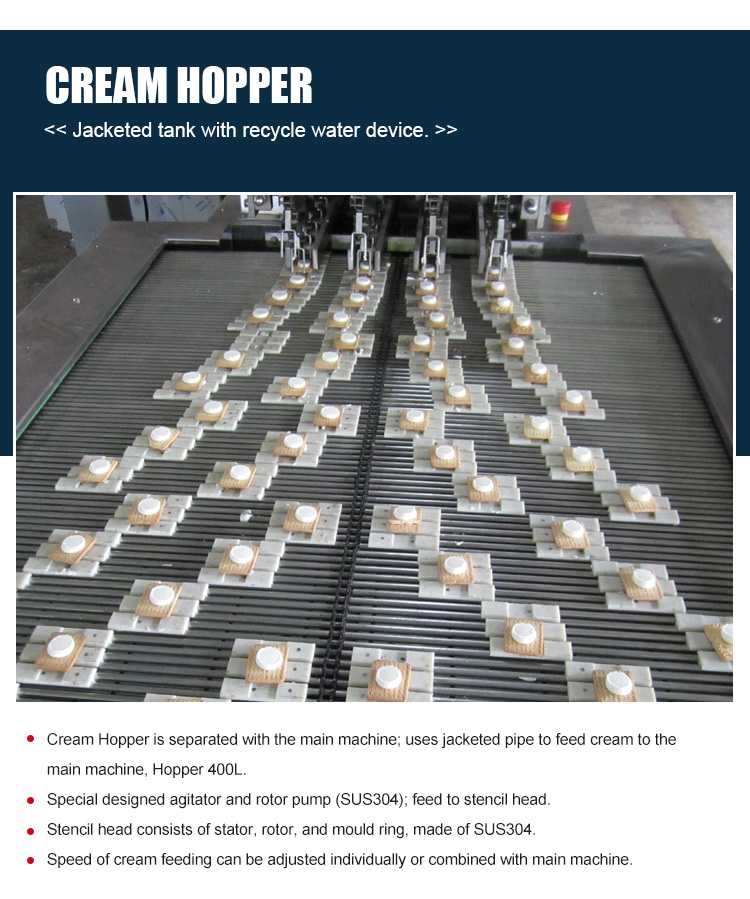Industrial Filling Chocolate / Biscuit Sandwiching Machine Automatic