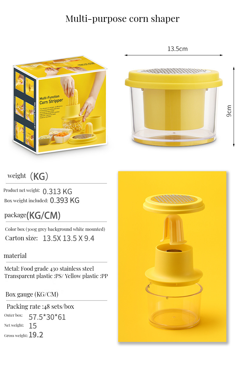 Multi-Function Stainless Steel Corn Peeler Vegetable Grater Metal Cutter Fruit Vegetable Tools Type Cherry Pitters