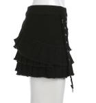 Small Quantity Clothing Manufacturer Women'S Sexy Denim Pleated Skirt D Buckle