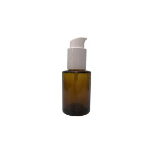 Quality 5ml 10ml 15ml Empty Glass Foundation Pump Bottle With Rubber White Head wholesale