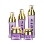 Fashion Purple PET Cosmetic Packaging Bottles 100g Spray Cream Jars