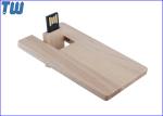 Natural Wood Credit Card 16GB Pen Drive 360 Degree Rotating UDP