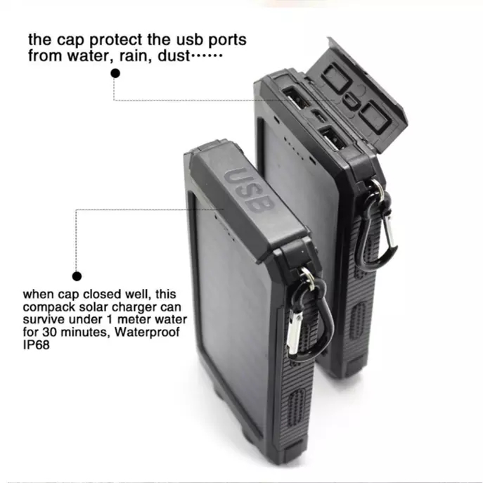 Waterproof UN38.3 5V1A Phone Charger Power Bank 10000mah