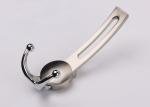 Brushed Nickel Finished Zinc Alloy Metal Coat Hooks For Living Room Use