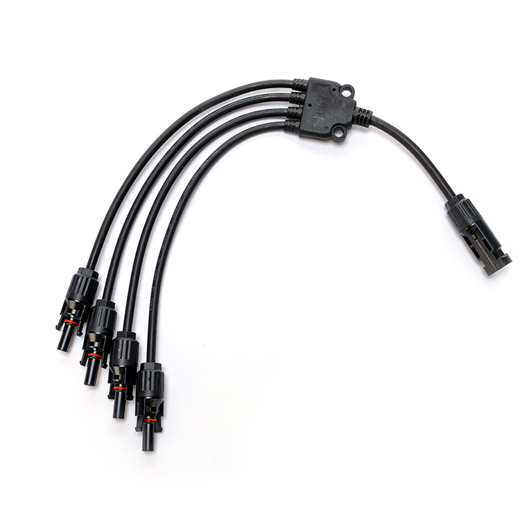 XLPO Insulation 10awg 6mm 1 to 4 Y Type H1z2z2-k Solar Panel Extension Cable 12awg for Sustainable Solar Solutions