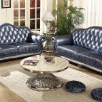 Living Room Round SS Steel Furniture Dining Table With Marble Top