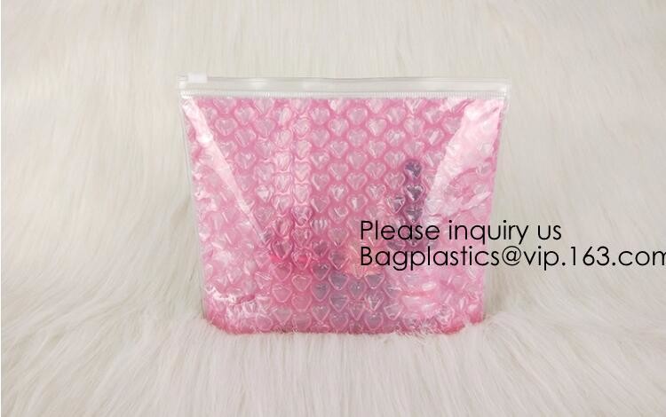 Colored PVC Film Bubble Bag/Special PVC k Bubble Bag/New Material Bubble Mailer With Zipper, bagease, bagplastics