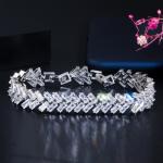Fashion Bracelet Bangle for Women Captivate Bar Slider Brilliant CZ Rose Gold