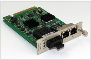 Quality 2-Port 10 / 100/1000Base-TX to 1000Base-FX Managed Media Converter Card wholesale