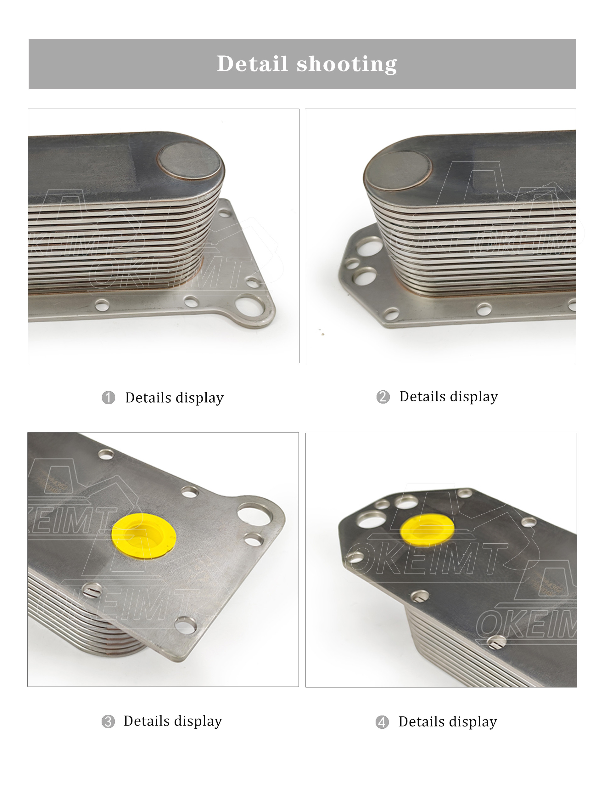 OKEIMT 3966365 3957533 Factory Outlet Engine Lub Oil Cooler Core For Cummins ISC 6D114