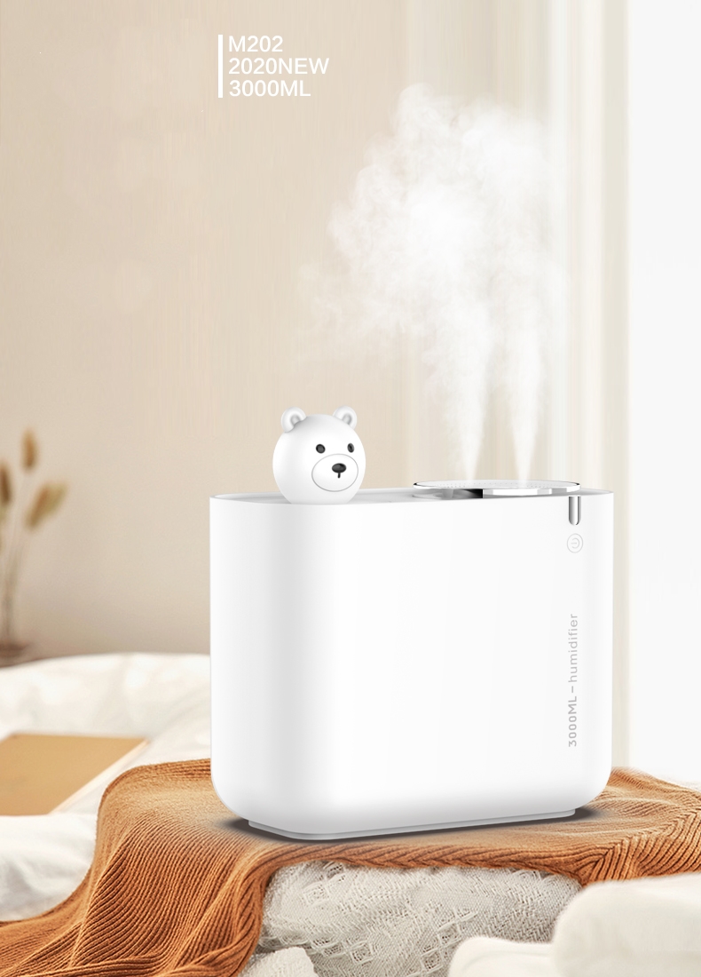 3000ML Dual Spray Ultrasonic Atomizer Large Capacity Home Office Air Humidifier Cool Mist Maker