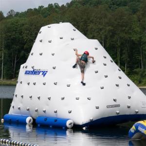 Quality Funny Inflatable Water Iceberg / 0.9mm PVC Tarpaulin Plato Water Jumping Games wholesale