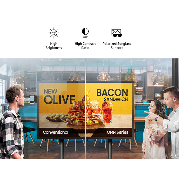 55" 3500nits 24/7 Commercial Grade Single Sided In-window Display