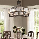 Modern American LED Crystal Chandelier Simple Atmosphere Luxury Hanging Dual