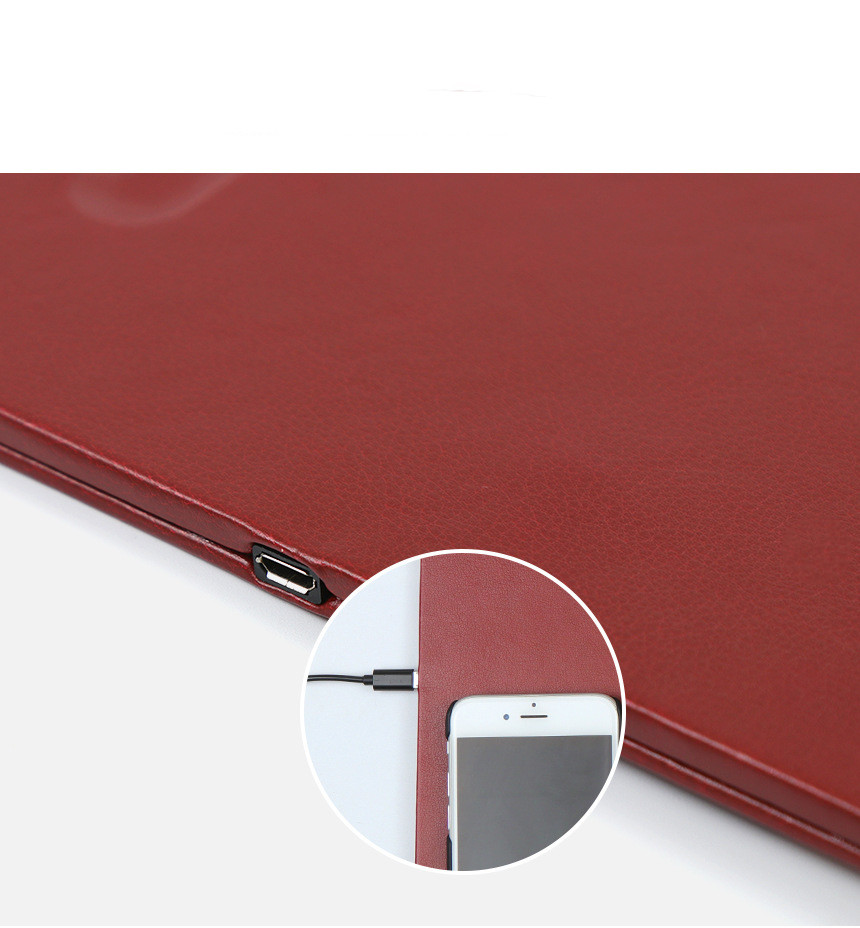 Recyclable Natural Leather Mouse Pad For Gaming Waterproof USB Charging