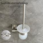 Luxury Bath Room Metal Toilet Brush Holders Wall Mounted Stainless Steel 304