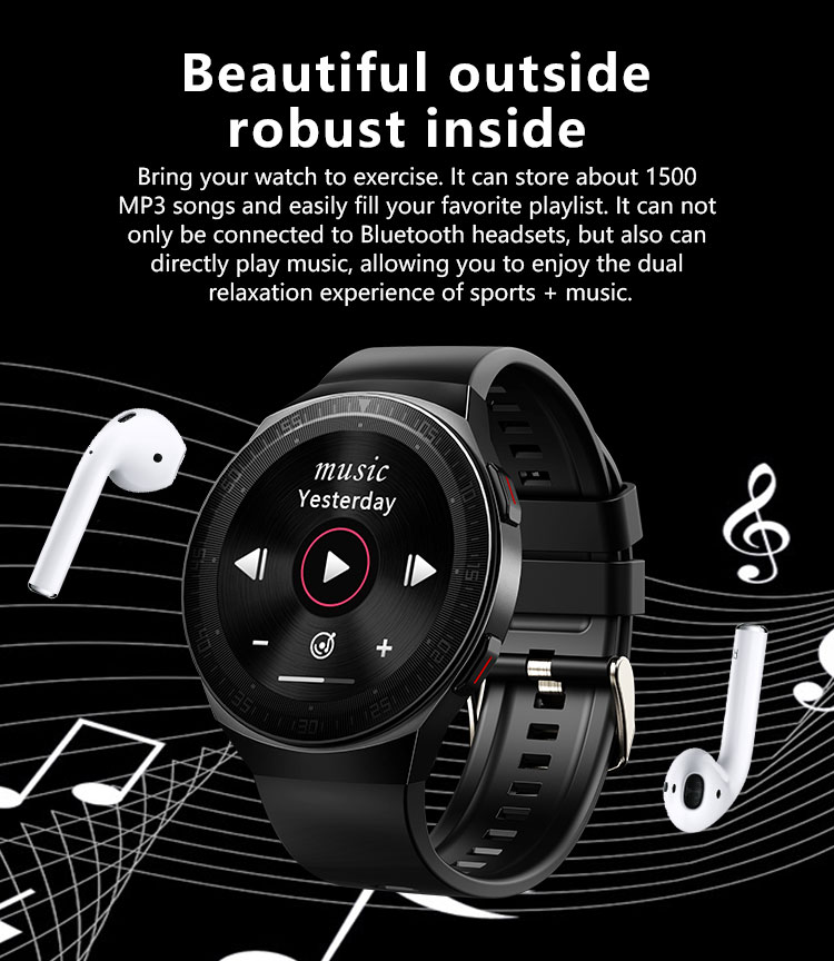 Recording Alarm Clock SLIDER Activity Tracker Bracelet 260mAH Men Arm Wristband Smart Watch