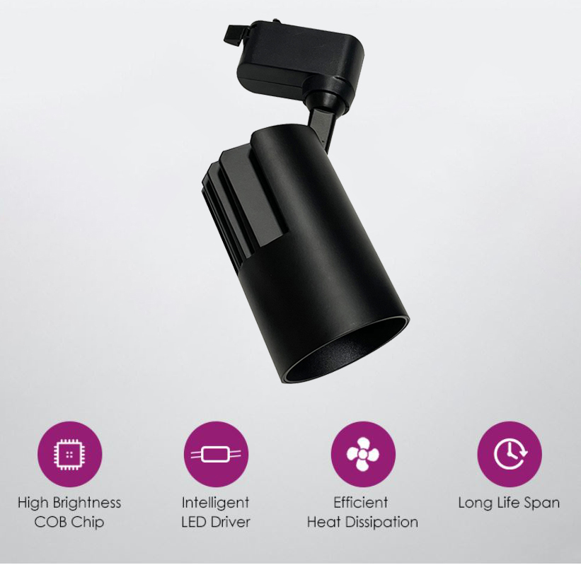 35W 6500K Led Track Spotlights Aluminum COB Wall Mounted 260V