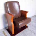 Wooden Small Leather Lecture Hall Seating Folded Chairs For Conference Room