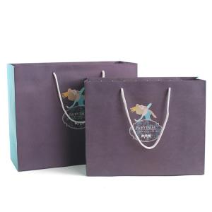 Quality Unique Gift Handle Grey Cotton Art Custom Printed Paper Bags wholesale