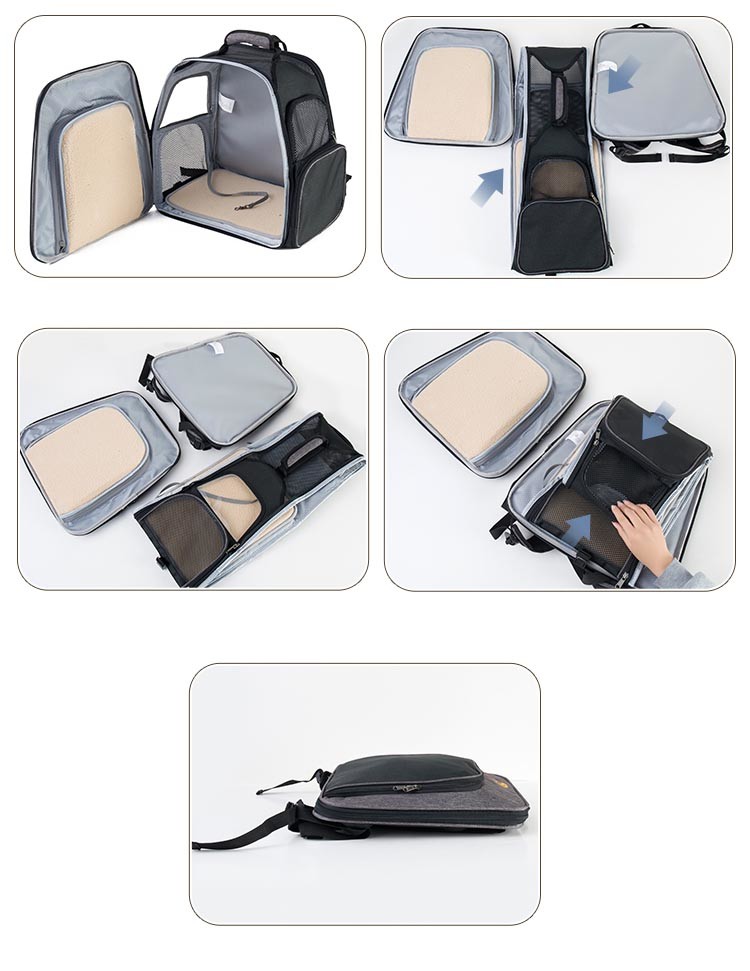 Pet Trolley Suitcase Bag Large Space Silent Universal Wheel Folding Trolley Pet Bag