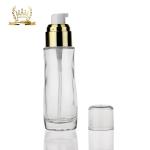 Clear Glass 50ml Cosmetic Lotion Pump Bottle high end atmosphere