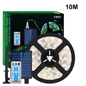 Quality Length 5M 10M LED Solar Strip Light 2835 Outdoor Waterproof Warm White wholesale