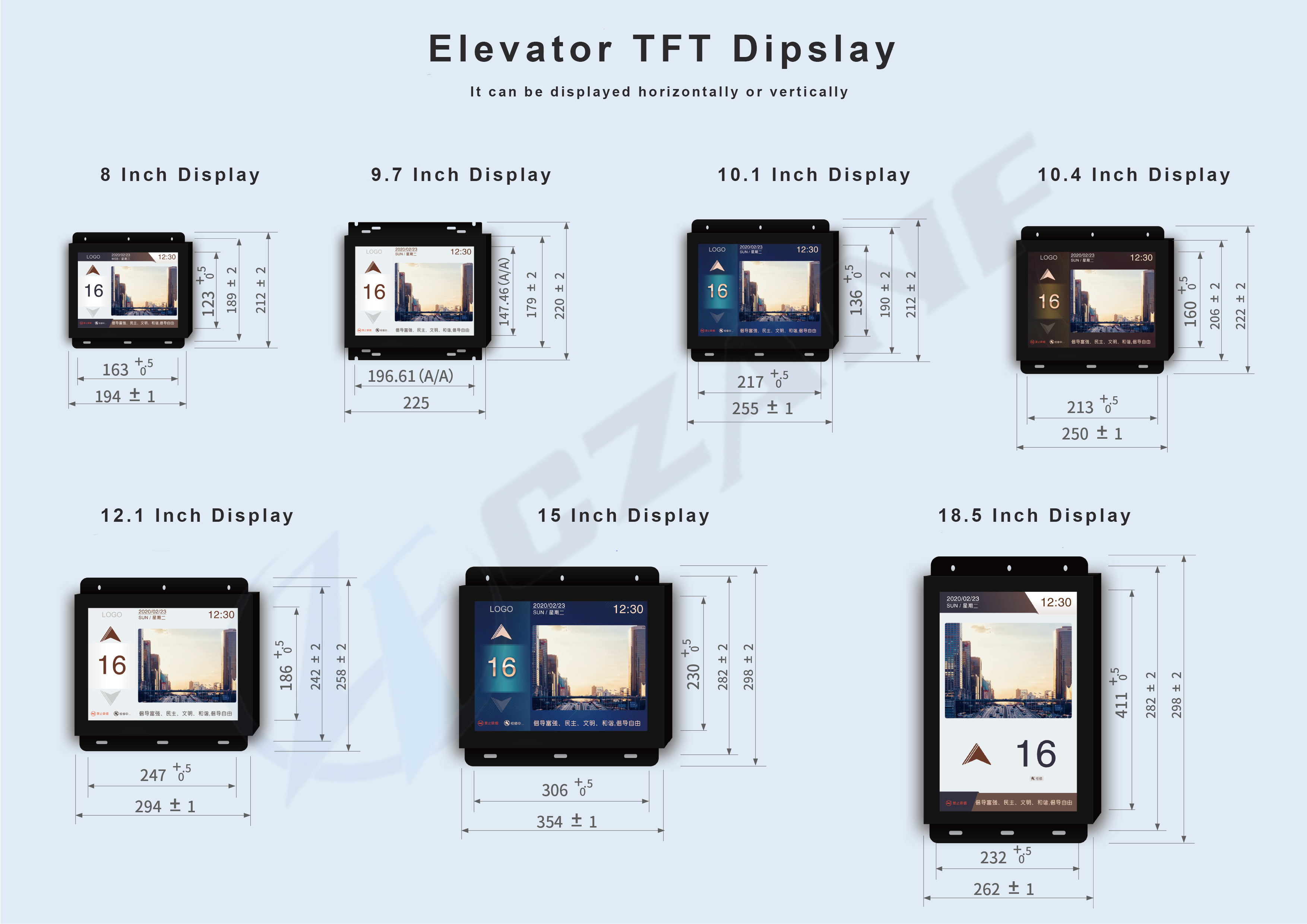 COP Lcd Segment TFT LCD Display Panel Elevator LOP TFT Board Tft Color