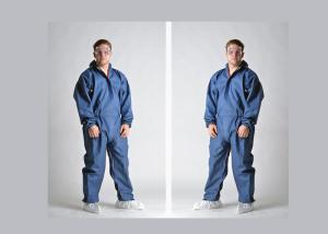 China Latex Free Disposable Coverall Suit , Disposable Chemical Suit Low Linting on sale