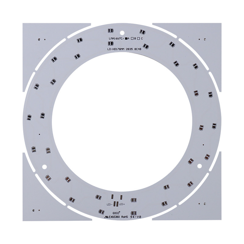 Aluminum Single Sided Custom LED Light PCB Routing V CUT Beveling