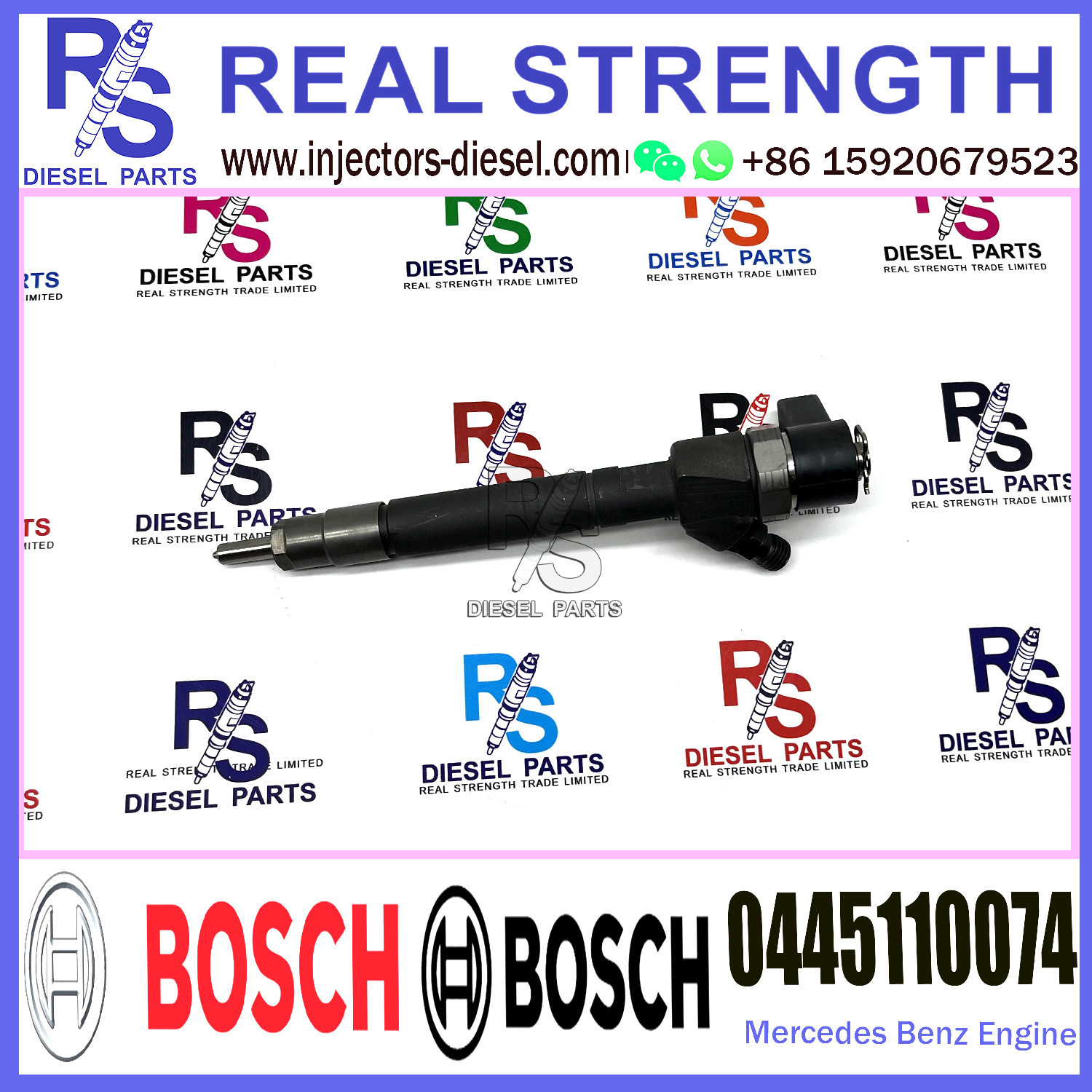 Diesel Fuel Common Rail Injector 0445110071 0445110072 0445110073 0445110074 For Mercedes-Benz 2.2CDi/2.7CDi Engine