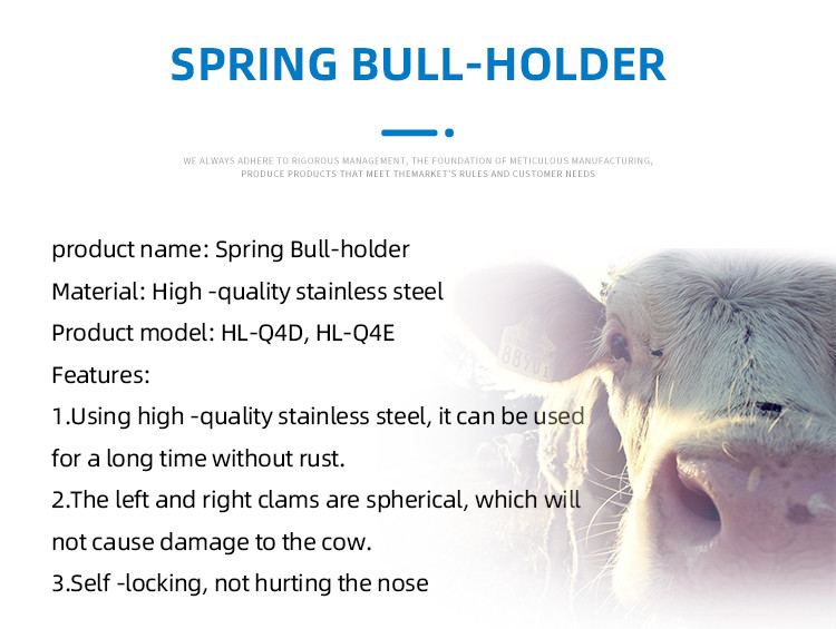 High Durability Silver Bull Holder For 650KG Cattle Single Person Operation