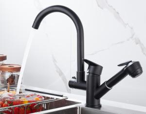 Quality Hot Cold Household Pull Out 360 degree Kitchen Sink Faucets wholesale