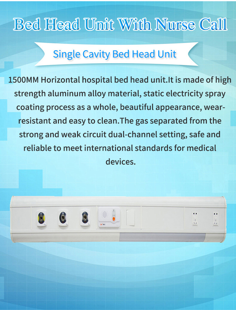 Modular Horizontal Bed Head Unit For Hospital Room