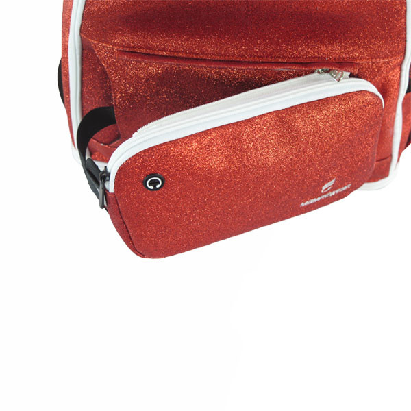 2020 Red Fashion Womens Sports Backpack , Glitter Cheer Backpack Soft Handle