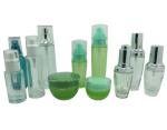 Luxury Packaging Custom Cosmetic Containers , Round Glass Toner Bottle And Cream