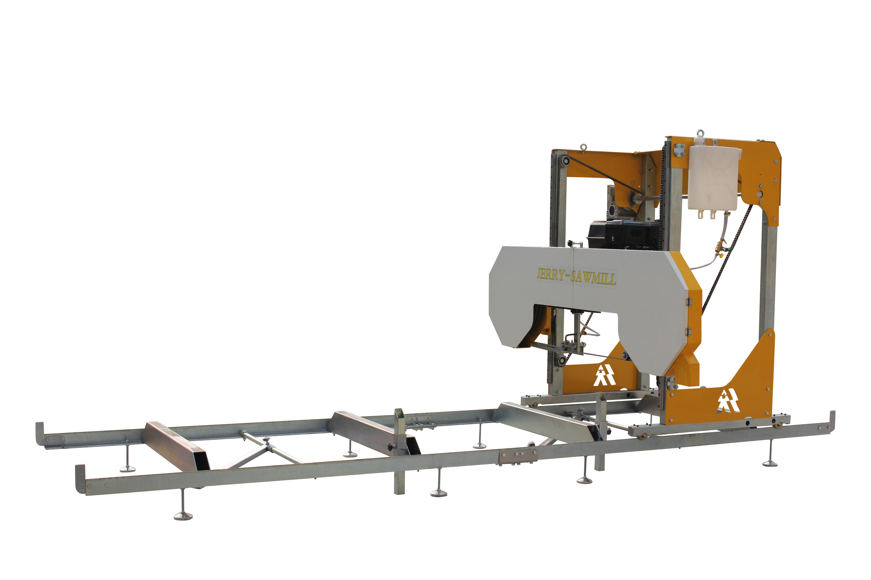 9HP Gasoline Engine Portable Horizontal Band Sawmill With 3.74*1.8*.17m Dimension