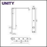 Automatic Flush Bolt Door Fitting Hardware for Double Door Opening Satin Finish