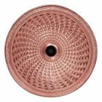 Funnel Shaped Rose Gold Bathroom Sink Crystal Chromed 450mm Length