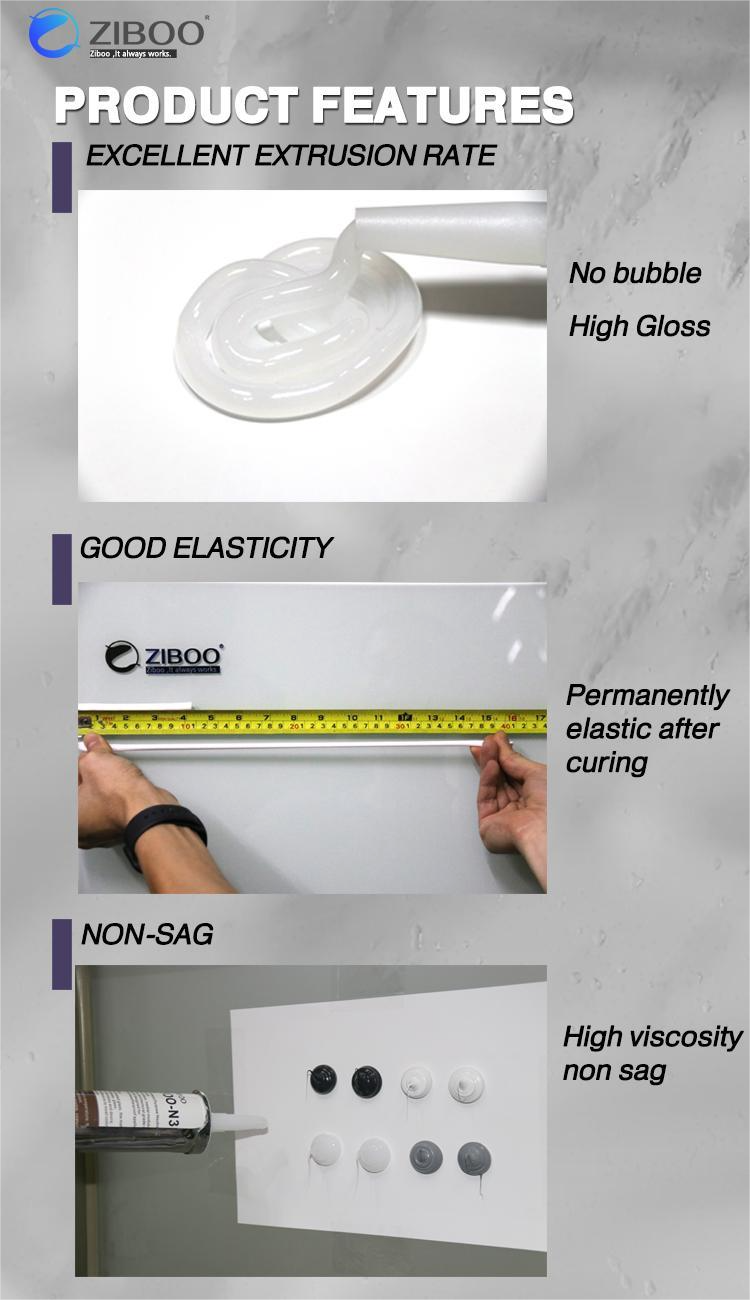 300ml Black Paste Silicone Adhesive Waterproof Weather Resistant Neutral Silicone Sealant