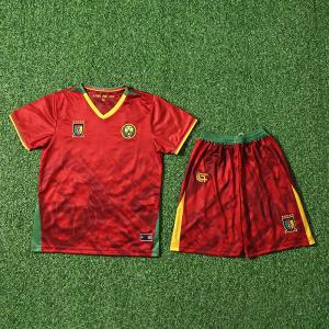 Quality 2025 Cameroon Children Away Football Jersey Customized Team Uniforms wholesale