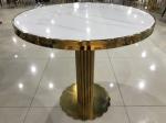 Good Load Bearing 80cm Marble Metal Coffee Table