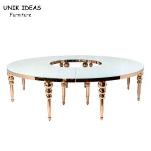Quality Luxury Stainless Wedding Round Dining Table For Banquet Event Wedding Furniture wholesale