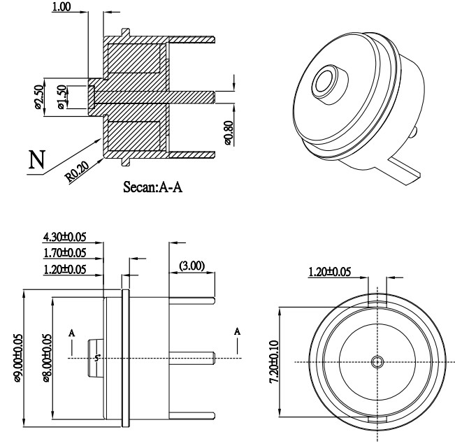 12V Round Magnetic Connector Female Male Magnetic DC Power Connector
