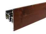 Professional Customized Screen 28 Casement Window Aluminium Profile Wood Finish