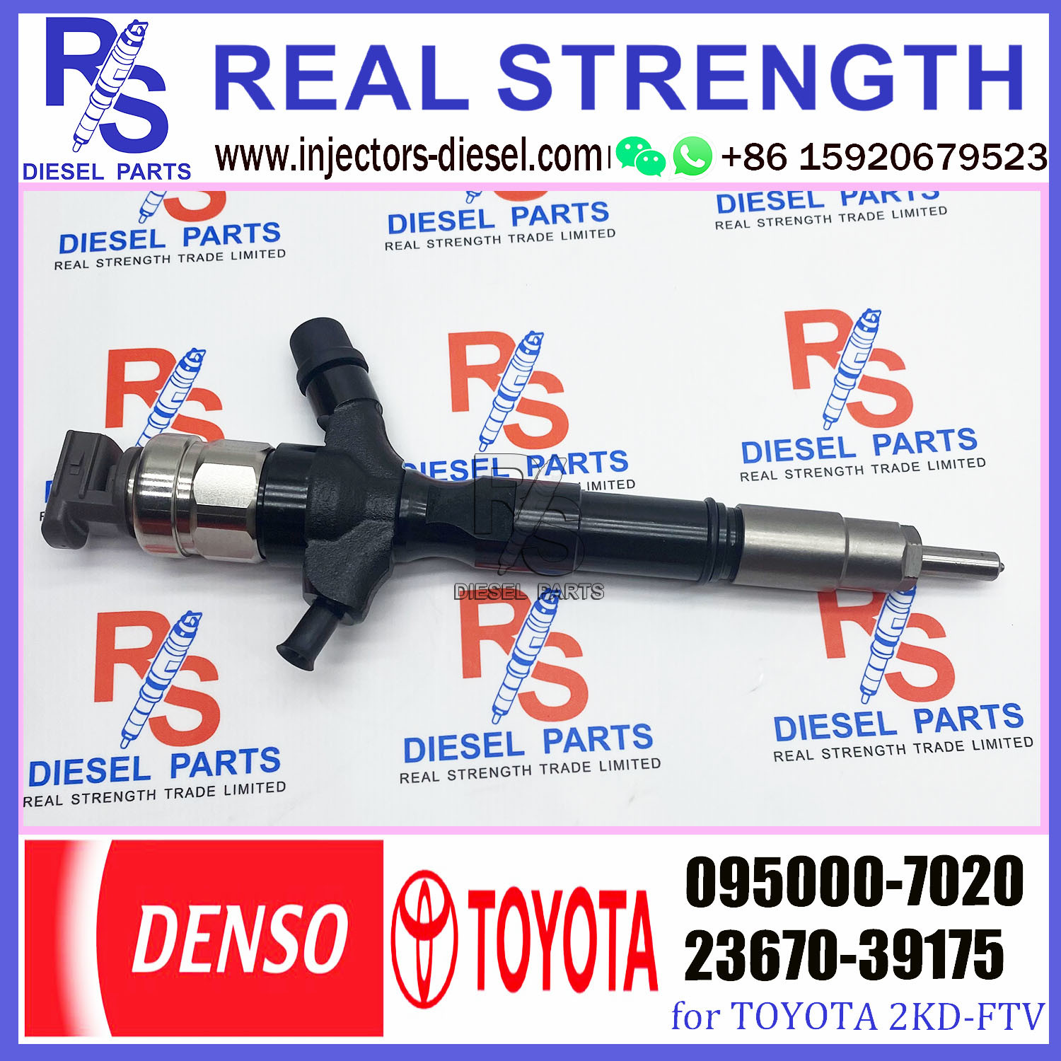Common rail Injector 095000-7020 23670-39175 for TOYO-TA 095000-7020 23670-39175
