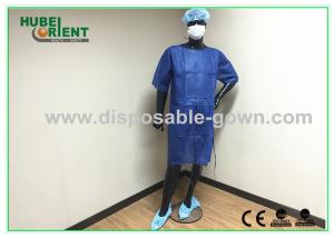 Quality Short Sleeve Lab Coats For Women Nonreusable Inpatient Disposable Robe wholesale