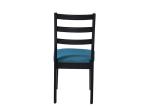 Hotel Solid Wood Blue Upholstered Dining Chairs
